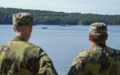 Velitel 15. ženijního pluku na cvičení Open Water 2025